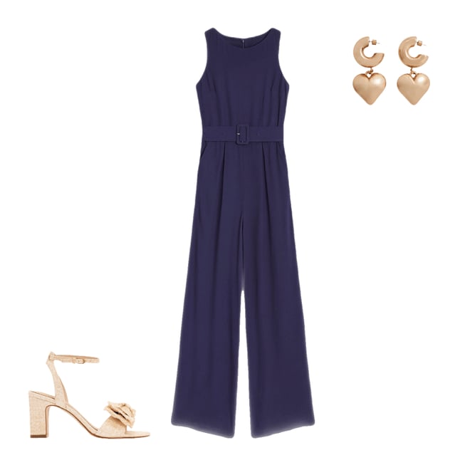 3rd bundle featuring 2 items which compliment Gwen Slash Neck Jumpsuit-Navy