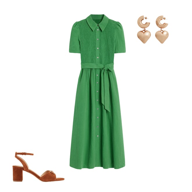 2nd bundle featuring 2 items which compliment Amber Double Cloth Midi Dress-Paradise Green