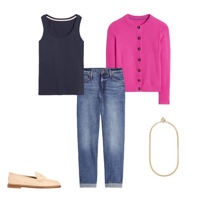 3rd bundle featuring 4 items which compliment Essential Scoop-Neck Vest-Navy