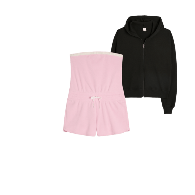 Gilly Hicks Cozy Strapless Waffle Onesie