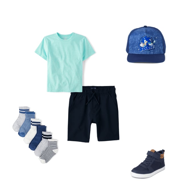 4th bundle featuring 4 items which compliment Boys Contrast Cuff High Top Sneakers