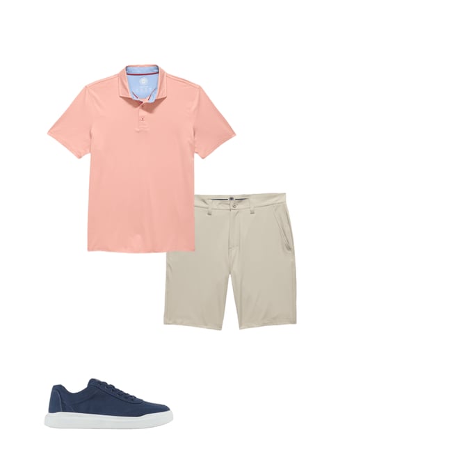 1st bundle featuring 2 items which compliment  Pinehurst Performance Polo Shirt - Coral