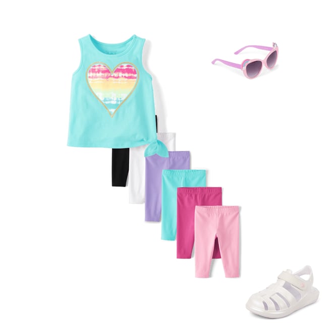 3rd bundle featuring 3 items which compliment Toddler Girls Capri Leggings 6-Pack