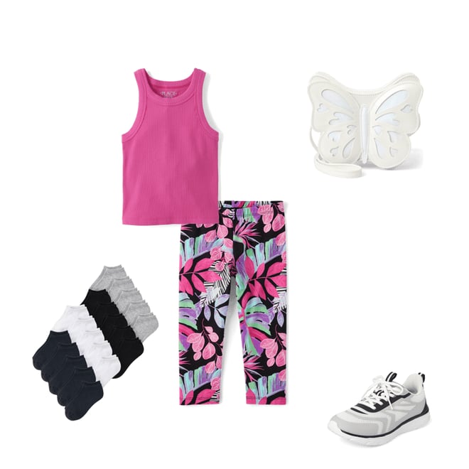 1st bundle featuring 4 items which compliment Girls Print Capri Leggings