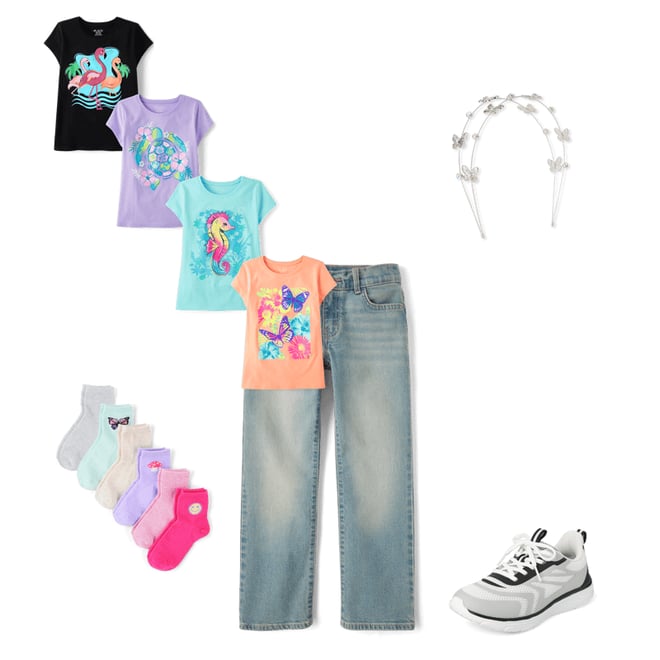4th bundle featuring 4 items which compliment Girls Icon Midi Socks 6-Pack