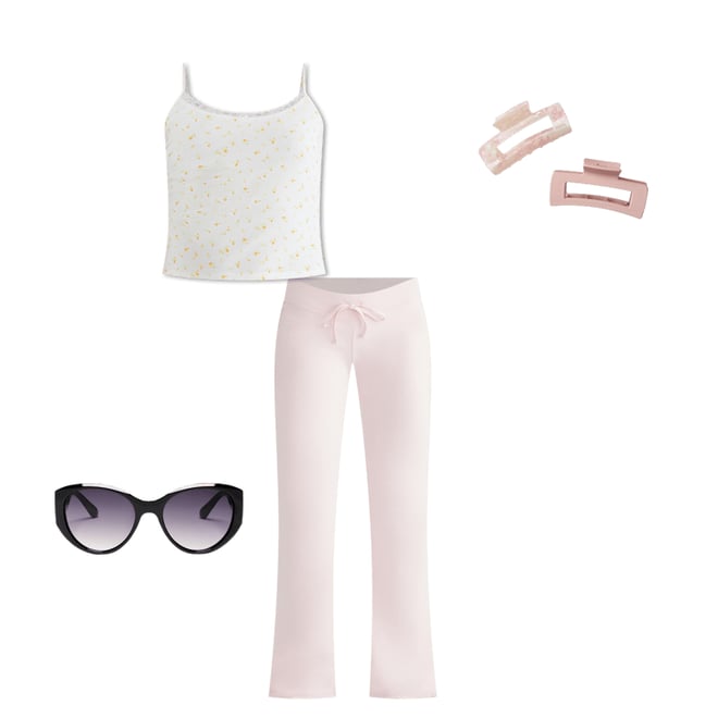 Solid Fit & Flare Sweatpants