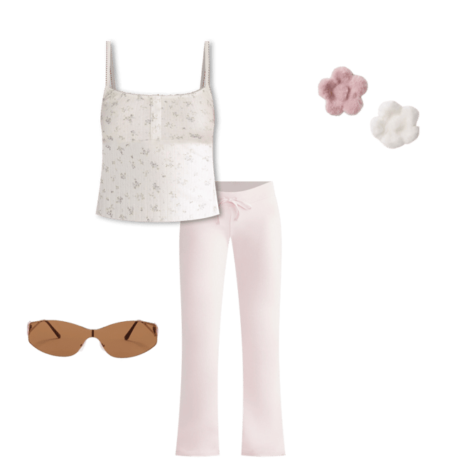 Solid Fit & Flare Sweatpants