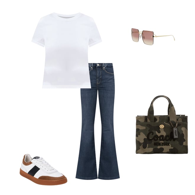 COACH Camo Printed Canvas Cargo 26 Tote Bag