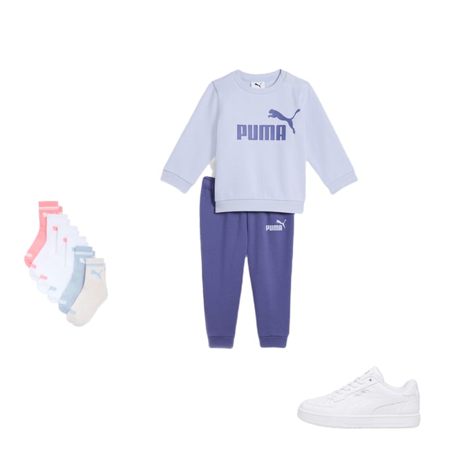 2-Piece Minicats Essentials Toddlers' Crew Sweatshirt And Pants Set
