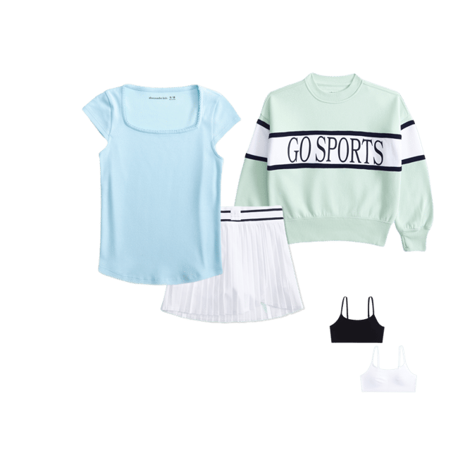 sporty graphic crew sweatshirt