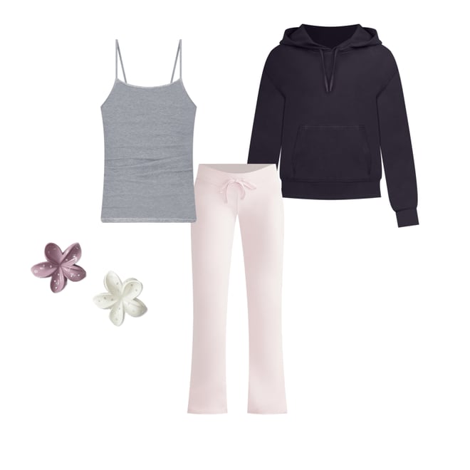 Solid Fit & Flare Sweatpants