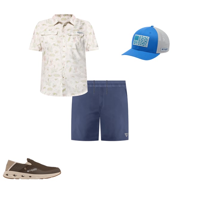 Men's PFG Uncharted™ Printed Short Sleeve Shirt - Big