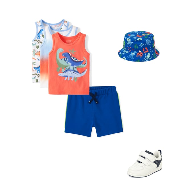 1st bundle featuring 3 items which compliment Baby And Toddler Boys Print Tank Top 3-Pack