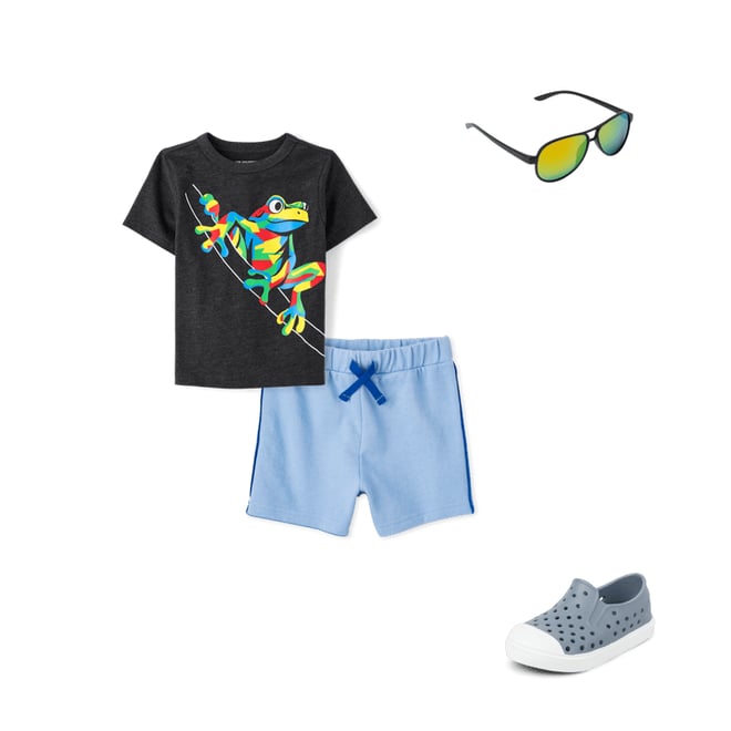 1st bundle featuring 3 items which compliment Baby And Toddler Boys Frog Graphic Tee