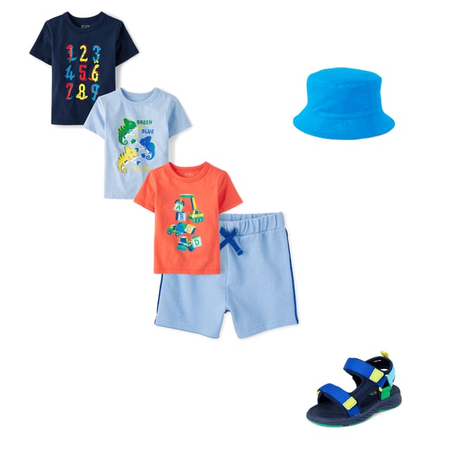 9th bundle featuring 3 items which compliment Baby And Toddler Boys Piped French Terry Shorts