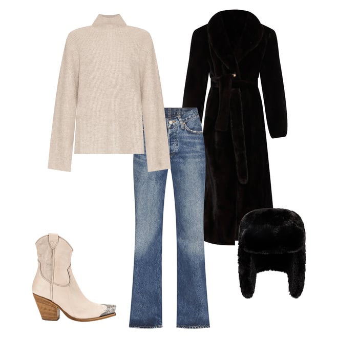 1st bundle featuring 4 items which compliment Rae Faux Fur Coat