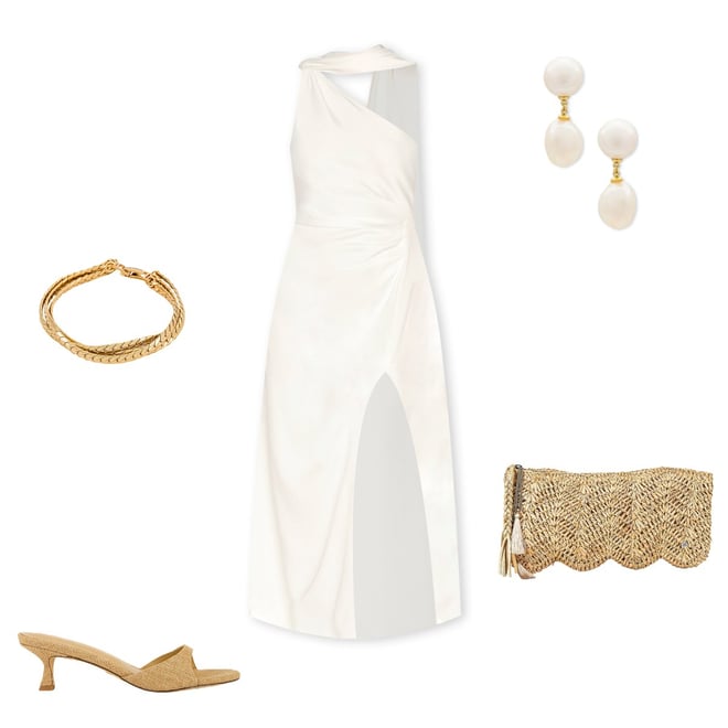 MISHA Estra Dress in Ivory | REVOLVE