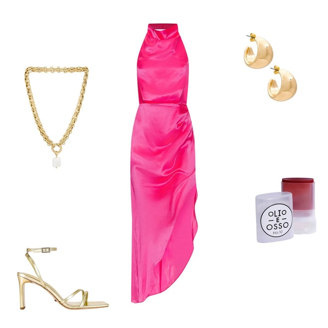 white christmas dresses Tilly Tiered Maxi Dress in Pink – Elliatt main image 1