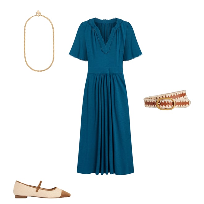 3rd bundle featuring 3 items which compliment Maddie Trim Jersey Dress-Harbour Blue