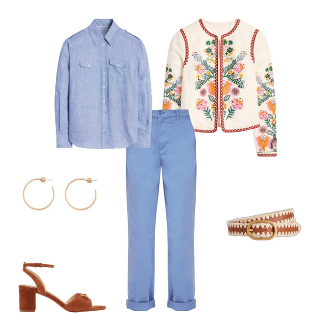 1st bundle featuring 5 items which compliment Barnsbury Chino Trousers-Blue River