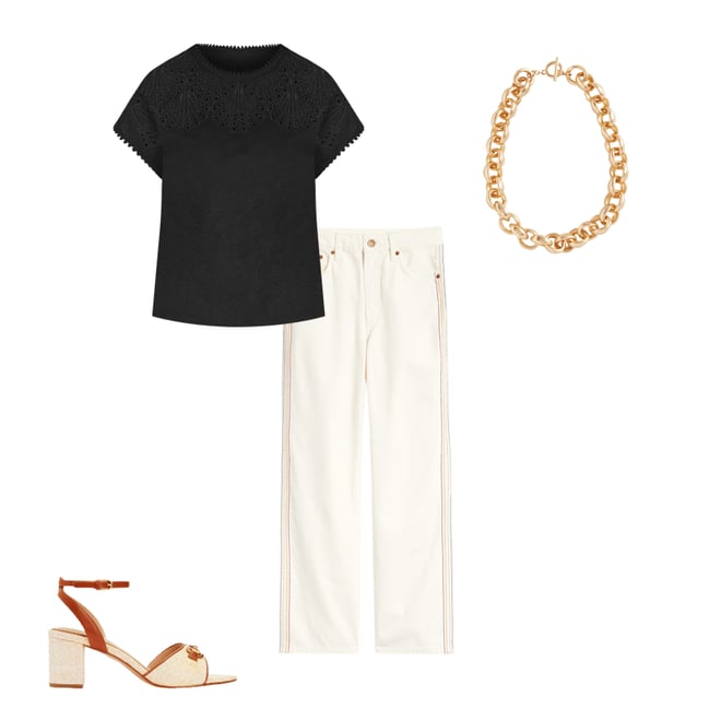 5th bundle featuring 3 items which compliment Anya Broderie T-shirt-Black