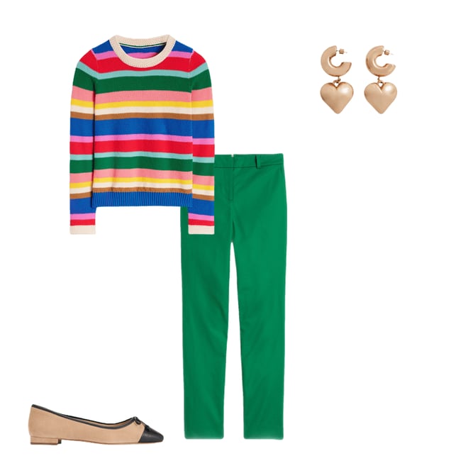 3rd bundle featuring 3 items which compliment Callie Crochet Trim Jumper, Bright Rainbow Stripe Large