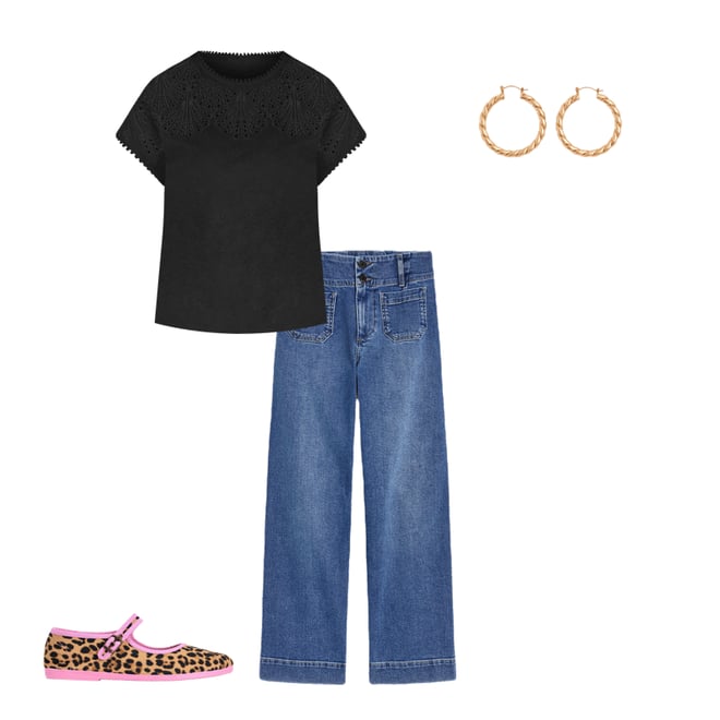 4th bundle featuring 3 items which compliment Anya Broderie T-shirt-Black