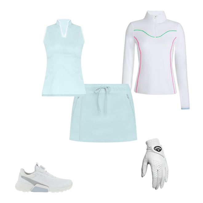 G/FORE Women's Stretch Nylon Interlock Tipped Golf Pullover