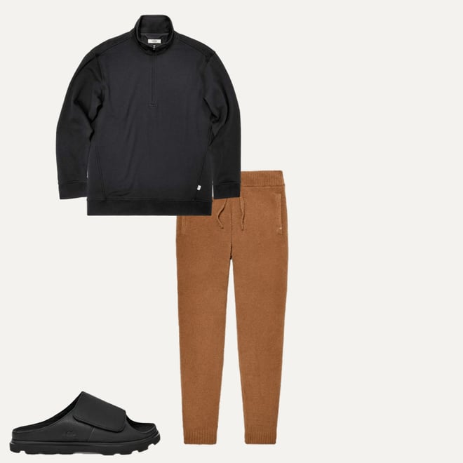 UGG スウェット UGG® Zeke Half Zip Pullover Knit Fleece Top | Dillard's