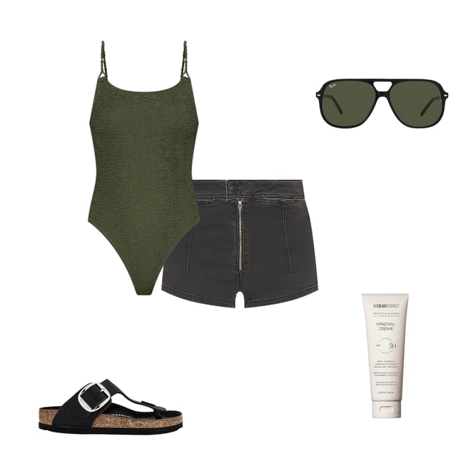 2nd bundle featuring 4 items which compliment x We The Free Honeycomb Denim Brief In Graphite