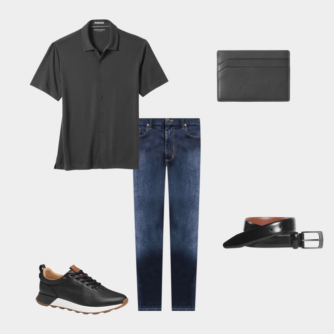2nd bundle featuring 4 items which compliment Vintage Birdseye Button-Front Shirt