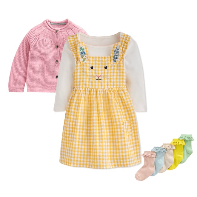 3rd bundle featuring 2 items which compliment Pointelle Yoke Cardigan-Vintage Pink