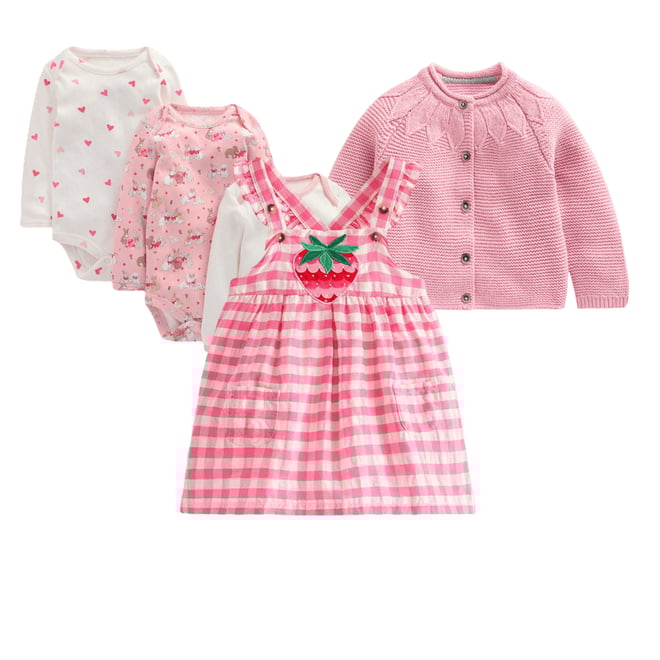 2nd bundle featuring 2 items which compliment 3 Pack Pointelle Bodies-Pink Love Bunnies