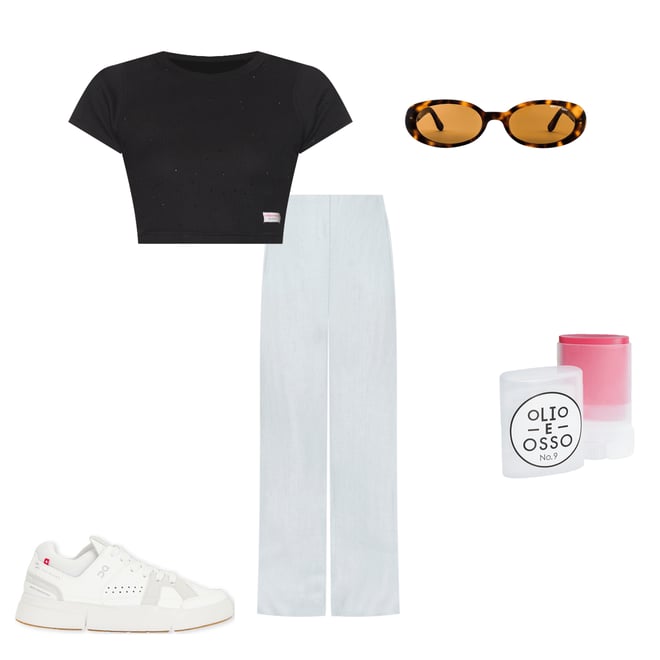 6th bundle featuring 4 items which compliment Hotfix Cropped Short Sleeve Crewneck Tee