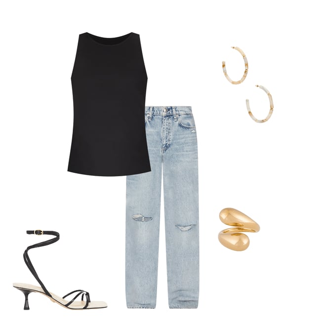 1st bundle featuring 4 items which compliment Shea Relaxed Straight Jeans