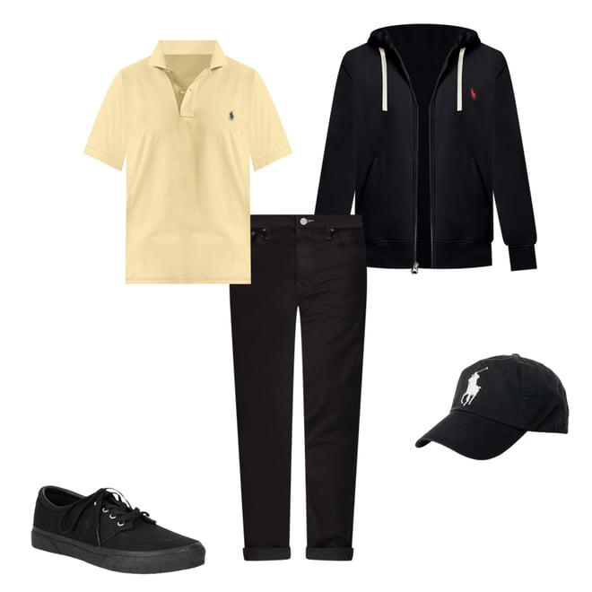 Polo Ralph Lauren Hudson Black Varick Slim Straight Stretch