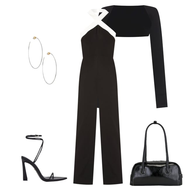 superdown Laurien Cross Front Jumpsuit in Black | REVOLVE