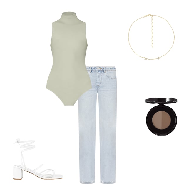3rd bundle featuring 4 items which compliment Ballet Mockneck Sleeveless Bodysuit