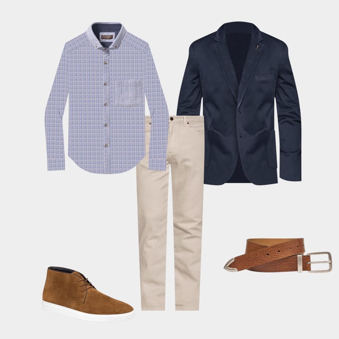 4th bundle featuring 4 items which compliment Double-Layer Long-Sleeve Shirt