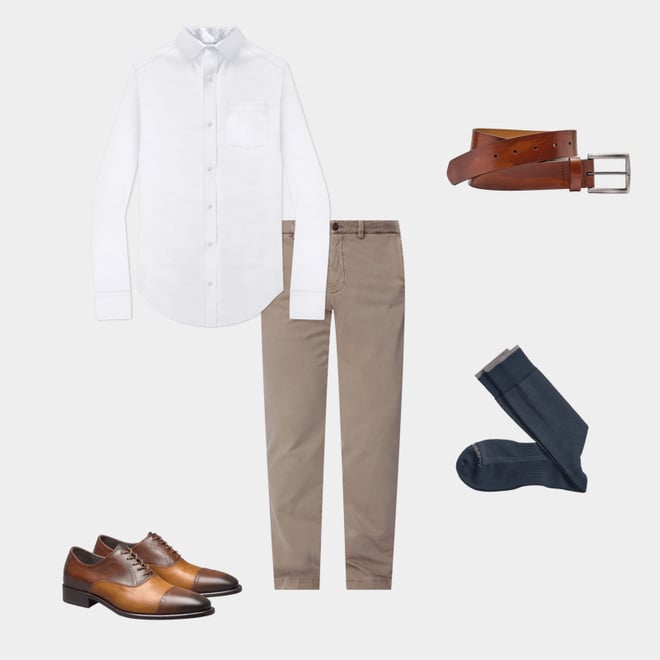 1st bundle featuring 4 items which compliment Non-Iron Dress Shirt
