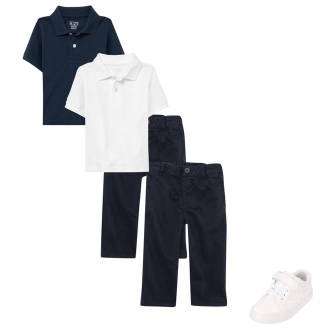 2nd bundle featuring 2 items which compliment Baby And Toddler Uniform Pique Polo 2-Pack