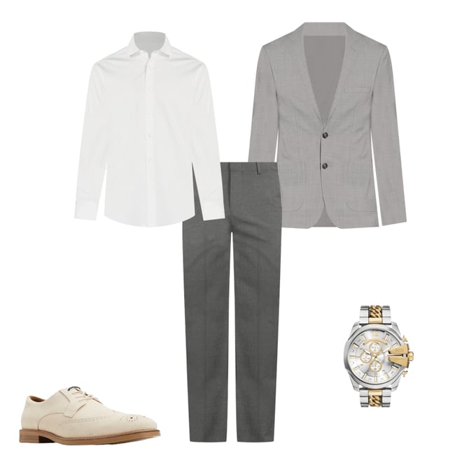 Diesel Men's Mega Chief Chronograph Two-Tone Stainless Steel Bracelet Watch