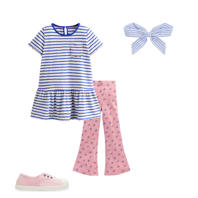 3rd bundle featuring 3 items which compliment Ribbed Flare Leggings-Vintage Pink Spaced Ditsy