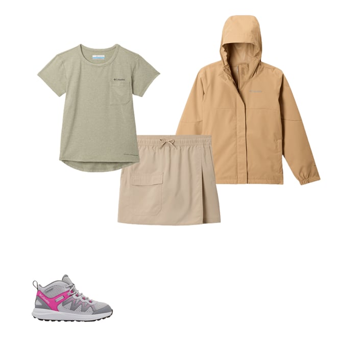 Columbia Girls' Hikebound II Jacket - Waterproof, Breathable, With Adjustable Hood (Big Kid)