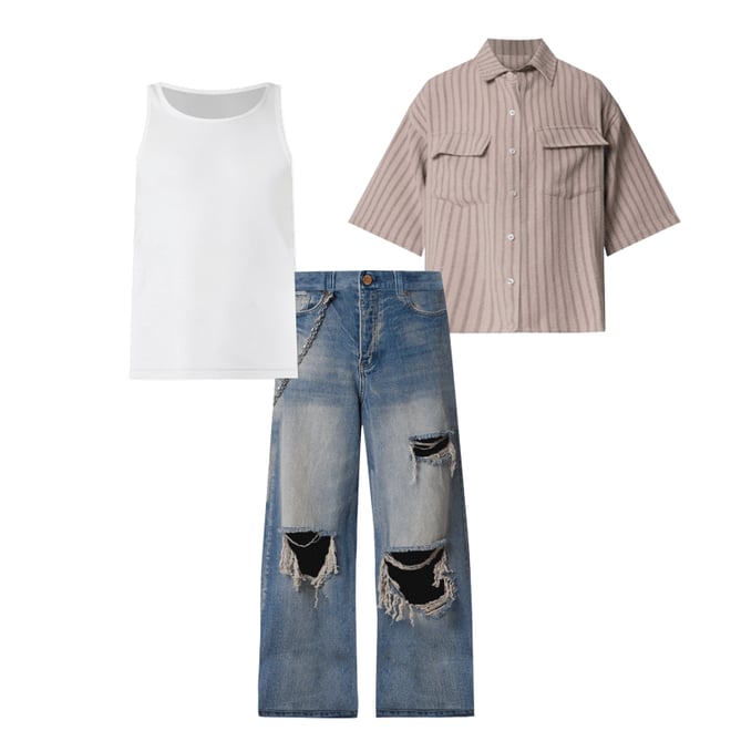 MNML BLOWOUT RAVE デニム Blue Black 送料込み Blowout Rave Denim - Vintage Blue | mnml | shop now