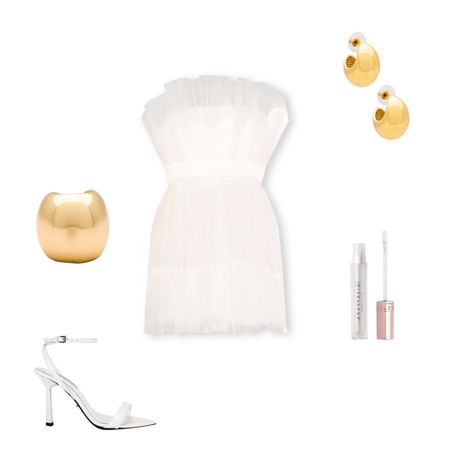 【NOTREemor 】tulle mini dress/ ivory Off White Short Tulle Dama Dress - DQ3371 — Danielly's Boutique