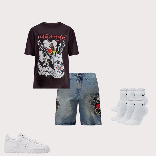 Ed Hardy '77 Eagle Boxy Tee