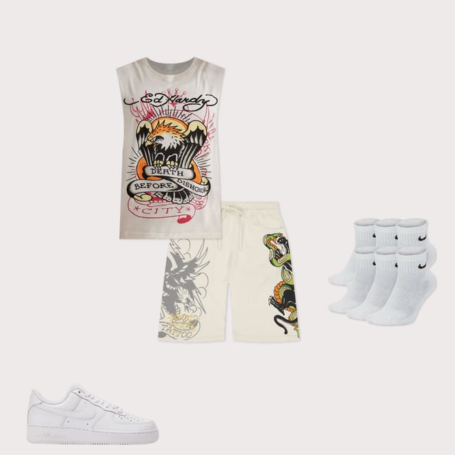 Ed Hardy Death Before Dishonor Eagle Sleeveless Tee