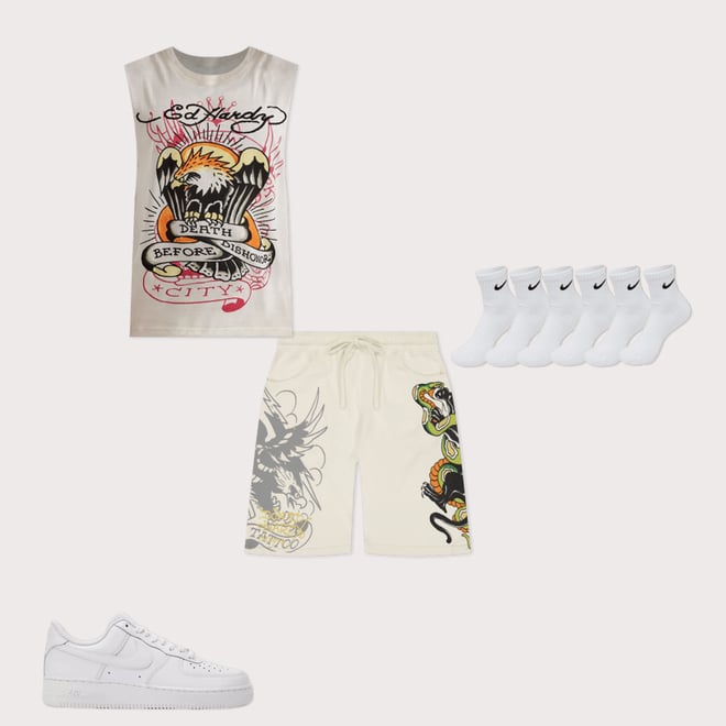 Ed Hardy Death Before Dishonor Eagle Sleeveless Tee
