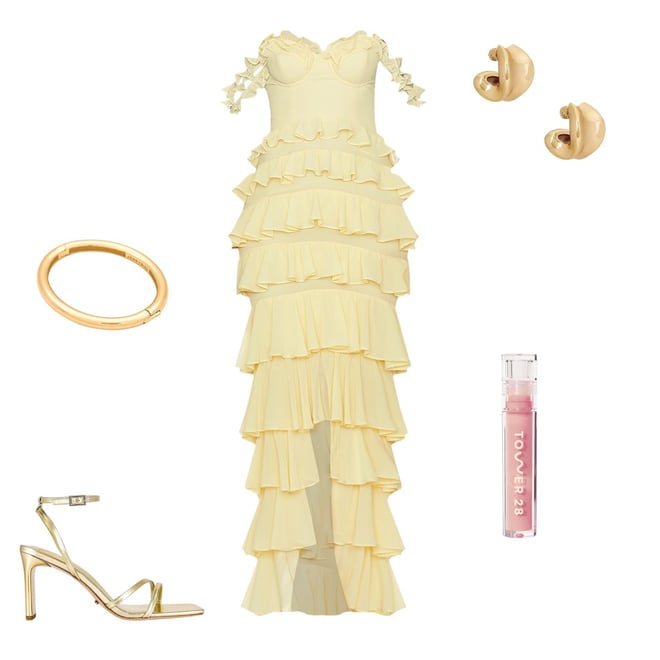 MAJORELLE Avalee Gown in Baby Yellow | REVOLVE